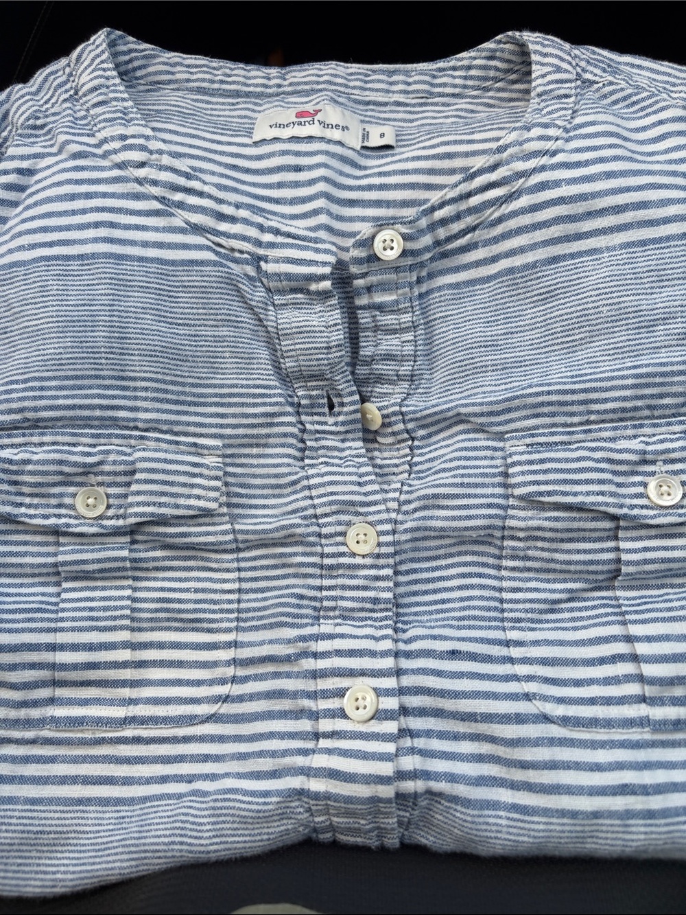 Vineyard Vines Blue and White Striped Tank Top